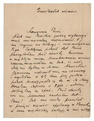 Lot #671 Karol Szymanowski Autograph Letter Signed - Image 1