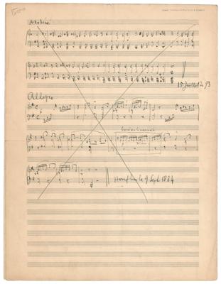 Lot #646 Darius Milhaud Autograph Manuscript of (6) Erik Satie Compositions - Image 3