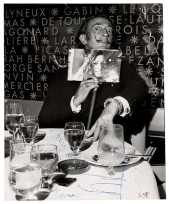 Lot #457 Salvador Dali Signed Photograph by Solange Podell - Image 1