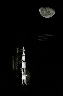 Lot #394 Frank Borman Signed Oversized Photograph - Image 1