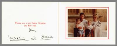 Lot #133 Princess Diana and King Charles III Signed Christmas Card (1987) - Image 1