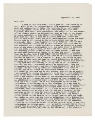 Lot #517 Philip K. Dick Typed Letter Signed - Image 1