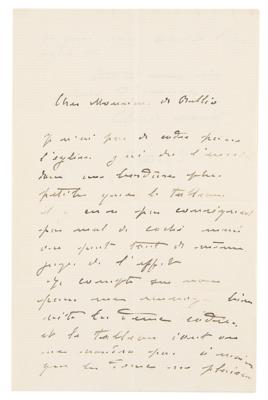 Lot #461 Claude Monet Autograph Letter Signed on the Return of 