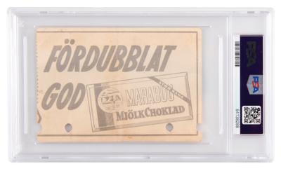 Lot #984 Pele: 1958 FIFA World Cup Ticket Stub - Brazil 5, Sweden 2 - Image 2