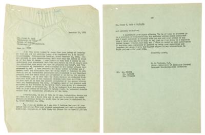 Lot #154 Jonas Salk Typed Letter Signed on Polio Vaccine and Efforts 