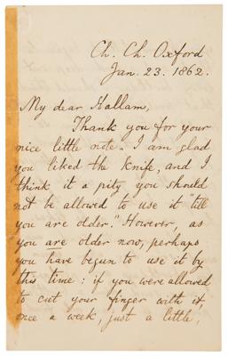 Lot #518 Charles L. Dodgson Autograph Letter Signed to Tennyson's Son - Image 1
