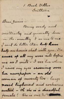 Lot #520 Arthur Conan Doyle Autograph Letter Signed on an Unwelcome Lodger: 