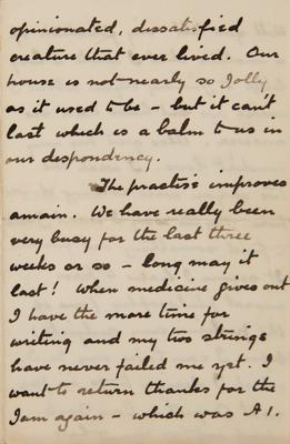 Lot #520 Arthur Conan Doyle Autograph Letter Signed on an Unwelcome Lodger: 