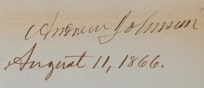 Lot #11 President Andrew Johnson Approves a Pact that Abolishes Slavery within the Cherokee Nation - Image 2