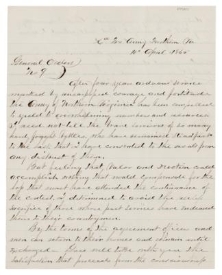 Lot #311 Robert E. Lee: Official Copy of Farewell Address (1865) - Image 1