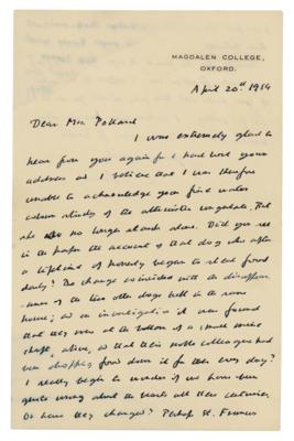 Lot #530 C. S. Lewis Autograph Letter Signed on a Heroic Dog - Image 1