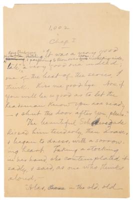 Lot #513 Samuel Clemens Partial Autograph Manuscript Signed for '1,002nd Arabian Night,' completed during the same summer as Huckleberry Finn - Image 3
