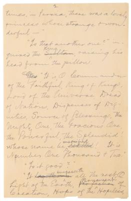 Lot #513 Samuel Clemens Partial Autograph Manuscript Signed for '1,002nd Arabian Night,' completed during the same summer as Huckleberry Finn - Image 4