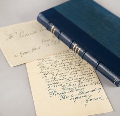Lot #157 Sigmund Freud Autograph Letter Signed: 