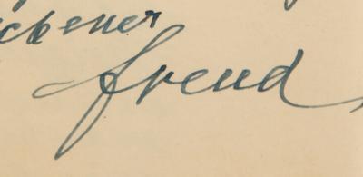 Lot #157 Sigmund Freud Autograph Letter Signed: 