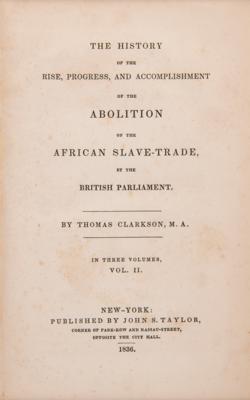 Lot #138 J. H. Buffords 'Slave Ship' Lithographed Plate from Thomas Clarkson's History of the Abolition of the African Slave-Trade - Image 7