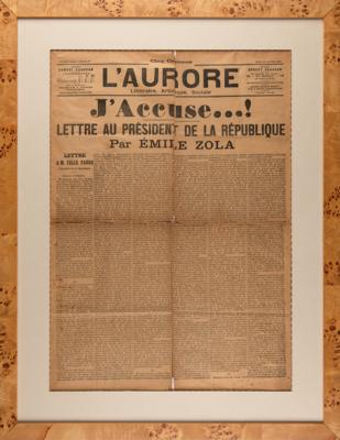 Lot #544 Emile Zola:  'J'Accuse...!' Original Printing in L?Aurore (January 13, 1898) - Image 2