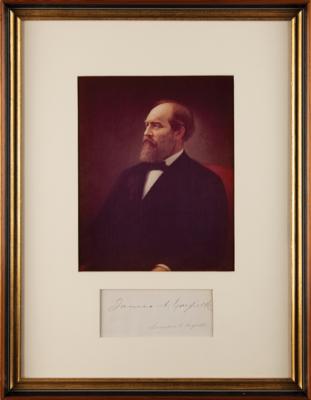 Lot #18 James and Lucretia Garfield Signatures - Image 1
