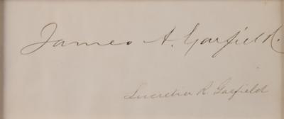 Lot #18 James and Lucretia Garfield Signatures - Image 2