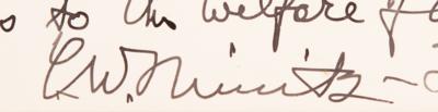 Lot #314 Chester Nimitz Signed Photograph of Japanese Surrender - Image 2