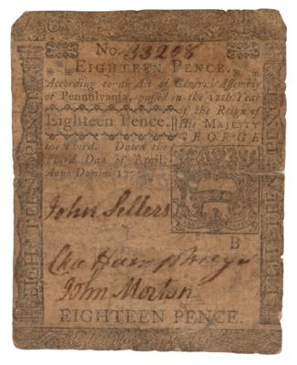 Lot #245 John Morton Signed Currency - Image 1