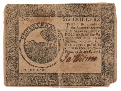 Lot #303 James Wilson Signed Currency - Image 1
