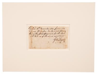 Lot #115 George Taylor Autograph Document Signed - Extremely Rare - Image 3