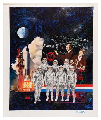 Lot #401 Chris Calle Original 'Mercury 7' Artwork - Image 2
