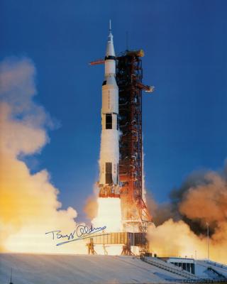 Lot #380 Buzz Aldrin Oversized Signed Photograph - Image 1