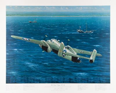 Lot #325 Doolittle's Raiders Multi-Signed Limited Edition Print: 'The Giant Begins to Stir' - Image 1