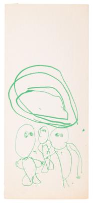 Lot #592 Beatles: John Lennon Signed 1978 Family Christmas Card with (3) Original Sketches - Image 1