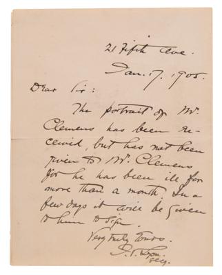 Lot #514 Samuel L. Clemens Signed Photograph as 