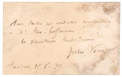 Lot #542 Jules Verne Autograph Letter Signed - Image 1