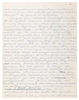 Lot #512 Simone de Beauvoir Handwritten Manuscript on Valentina Tereshkova and the Advancement of Women - Image 10