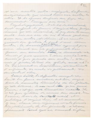 Lot #512 Simone de Beauvoir Handwritten Manuscript on Valentina Tereshkova and the Advancement of Women - Image 13