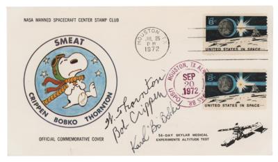 Lot #7281 SMEAT Signed Cover - Bob Crippen, Karol Bobko, and William Thornton - Image 1