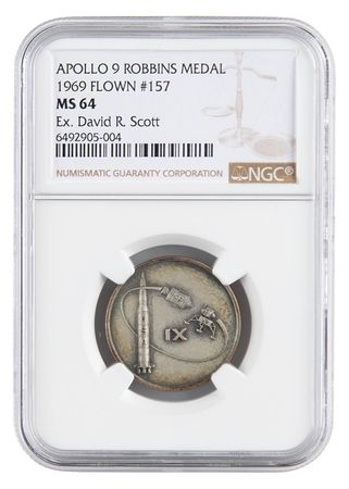 Lot #7077 Apollo 9 Flown Robbins Medallion - From the Personal Collection of Dave Scott - Image 1