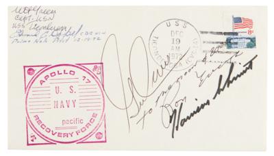 Lot #7213 Apollo 17 Signed Recovery Cover - Image 1