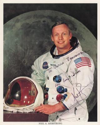 Lot #7102 Neil Armstrong Signed Photograph - Image 1