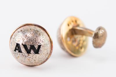 Lot #7183 Al Worden's 'Earth to the Moon' Cufflinks - Image 1