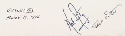 Lot #7035 Gemini 8 Signed Photograph - From the Personal Collection of Dave Scott - Image 3