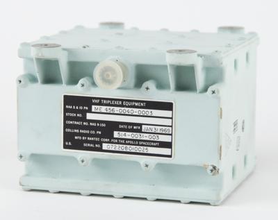 Lot #7253 Apollo CM Block II VHF Triplexer - Image 1