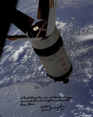 Lot #7057 Walt Cunningham Oversized Signed Photograph - Image 1