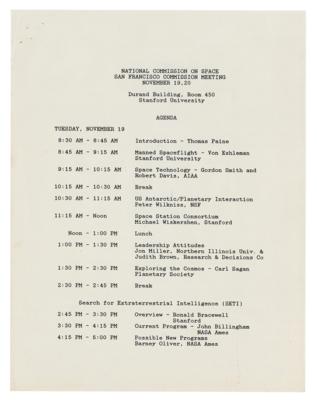 Lot #7107 Neil Armstrong, Buzz Aldrin, and Carl Sagan Signed Diagram on Mars Exploration - Image 4