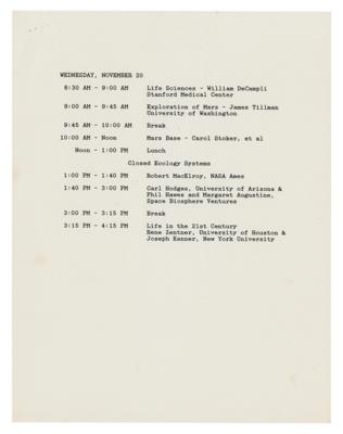 Lot #7107 Neil Armstrong, Buzz Aldrin, and Carl Sagan Signed Diagram on Mars Exploration - Image 5