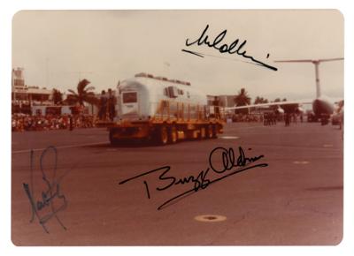 Lot #7094 Apollo 11 Signed Snapshot Photograph of the Mobile Quarantine Facility - Image 1