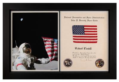Lot #7204 Apollo 17 Lunar Orbit Flown American Flag - Image 1