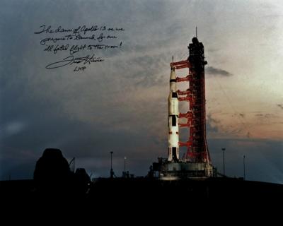 Lot #7147 Fred Haise Signed Oversized Photograph - Image 1