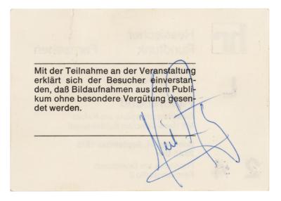 Lot #7104 Neil Armstrong Signed Admission Ticket - Image 1