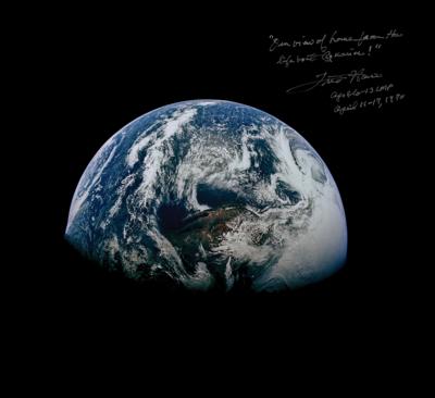 Lot #7150 Fred Haise Signed Oversized Photograph - Image 1